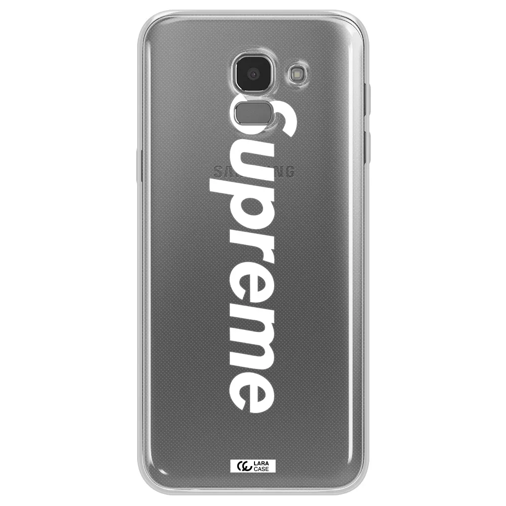 Supreme Vertical Samsung J6 Clear TPU Case