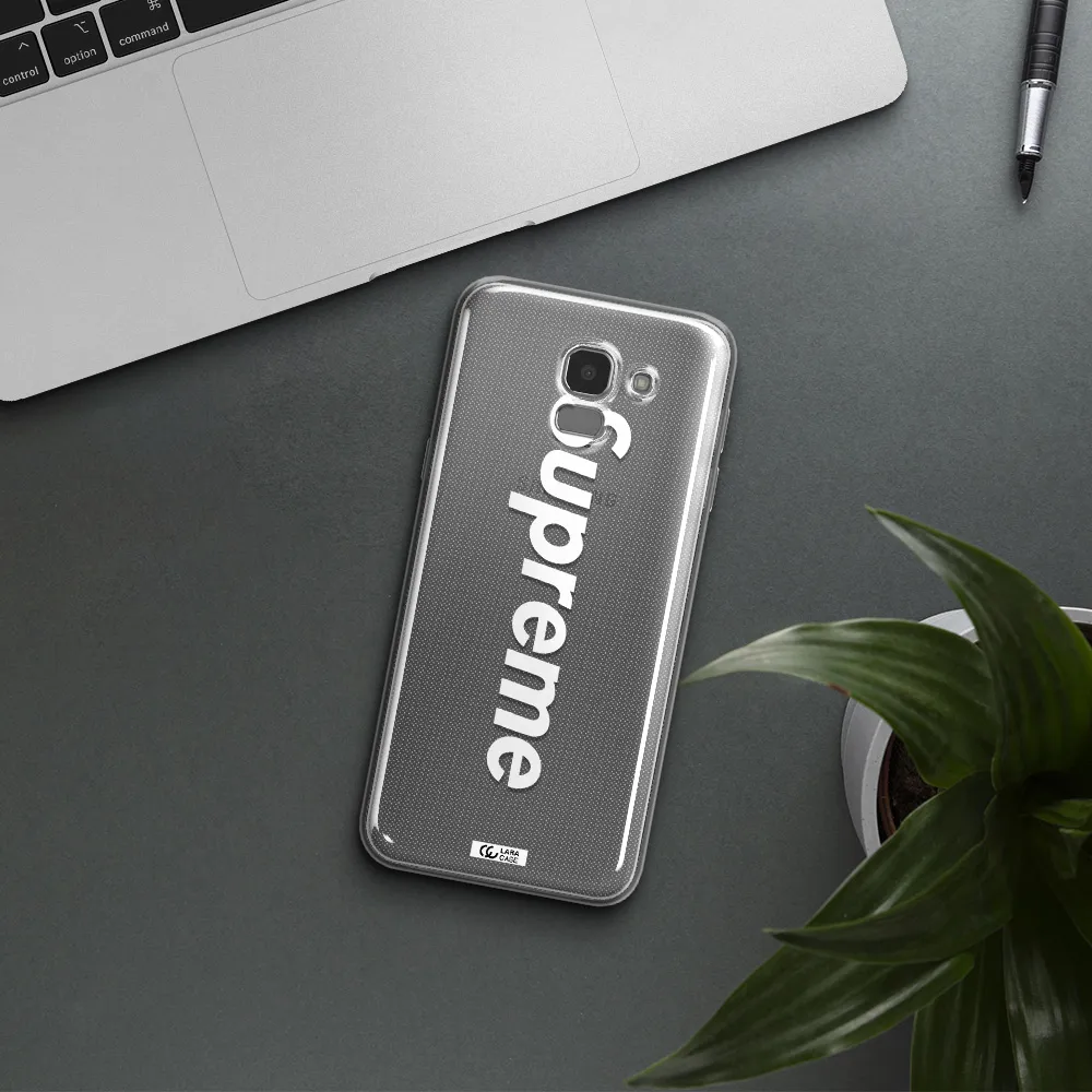 Supreme Vertical Samsung J6 Clear TPU Case