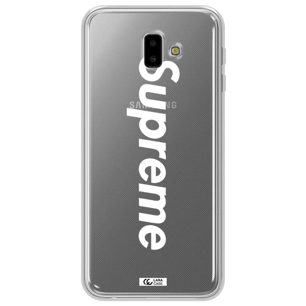 Supreme Vertical Samsung J6 Plus Clear TPU Case