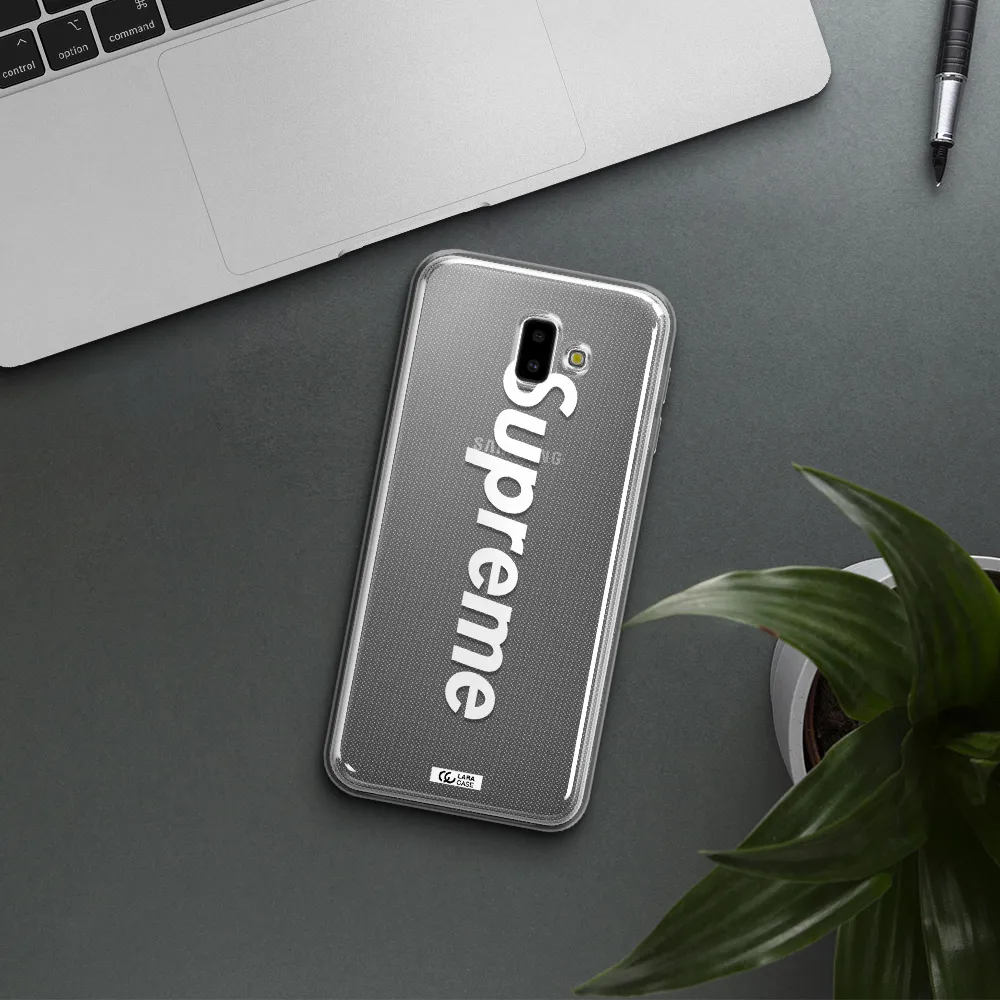 Supreme Vertical Samsung J6 Plus Clear TPU Case