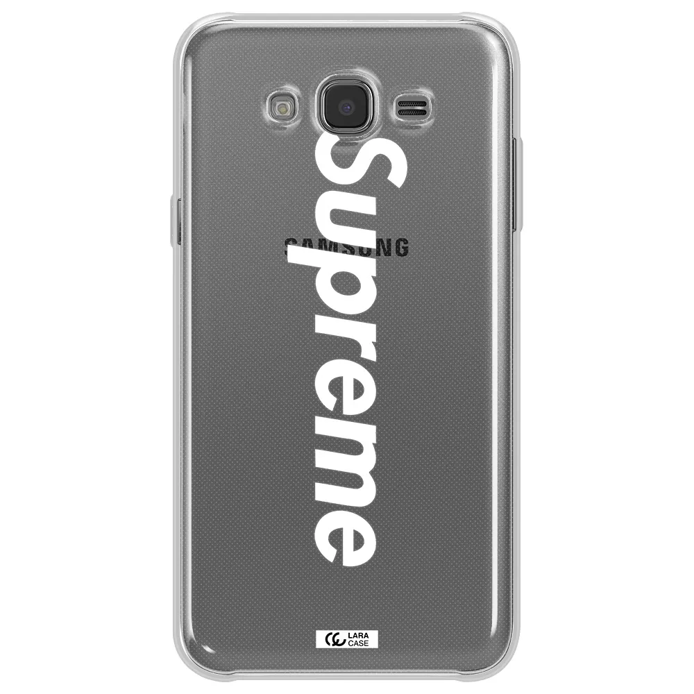 Supreme Vertical Samsung J7 2015 Clear TPU Case