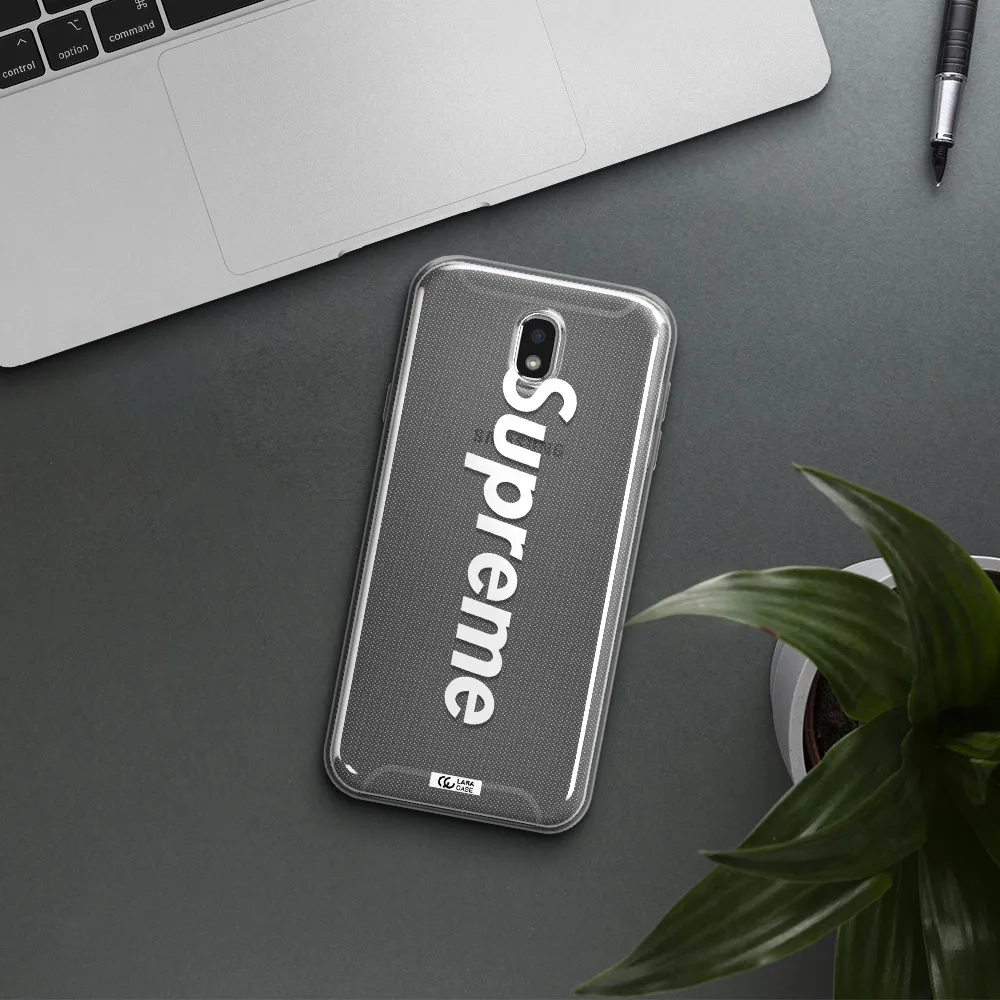 Supreme Vertical Samsung J7 Pro Clear TPU Case