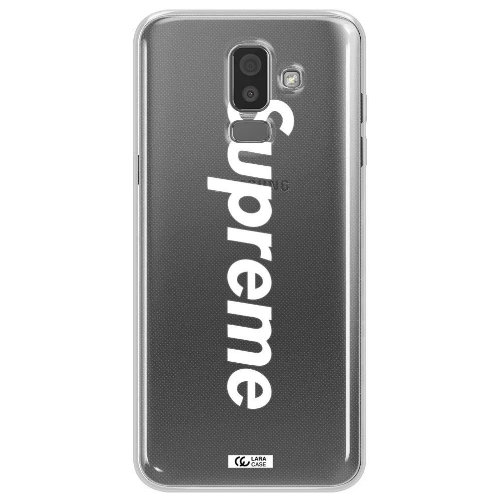 Supreme Vertical Samsung J8 Clear TPU Case