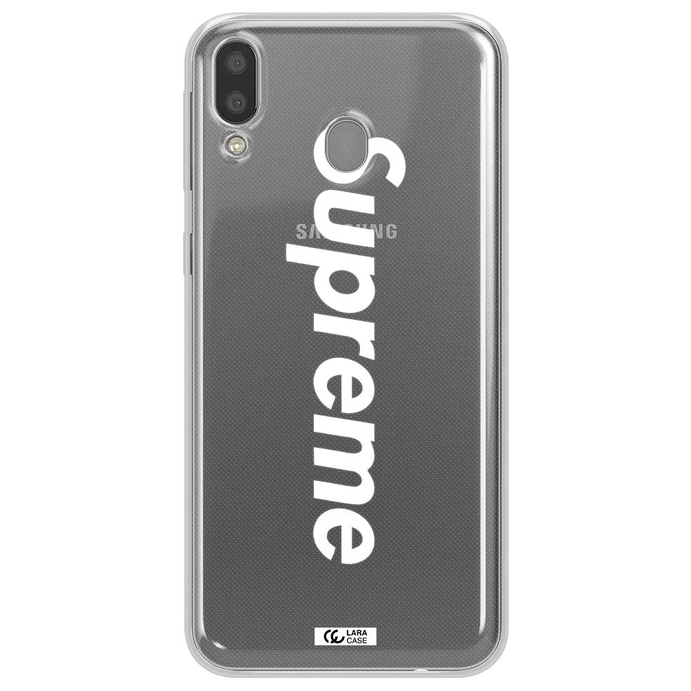 Supreme Vertical Samsung M20 Clear TPU Case