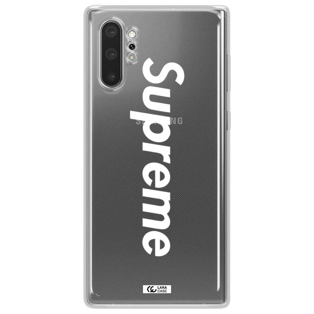 Supreme Vertical Samsung Note 10 Plus Clear TPU Case