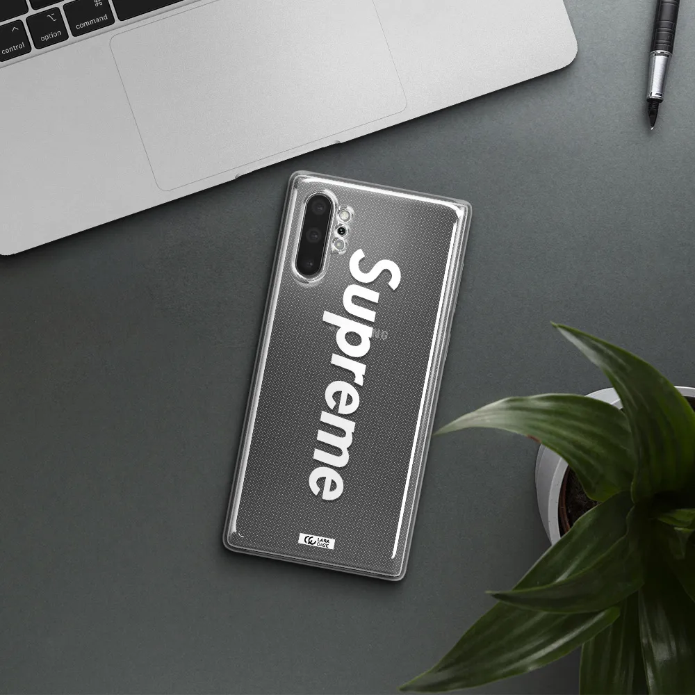 Supreme Vertical Samsung Note 10 Plus Clear TPU Case