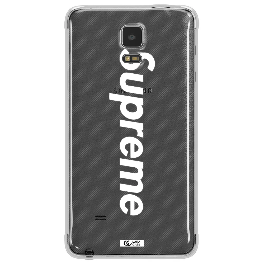 Supreme Vertical Samsung Note 4 Clear TPU Case