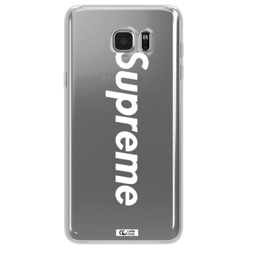 Supreme Vertical Samsung Note 5 Clear TPU Case