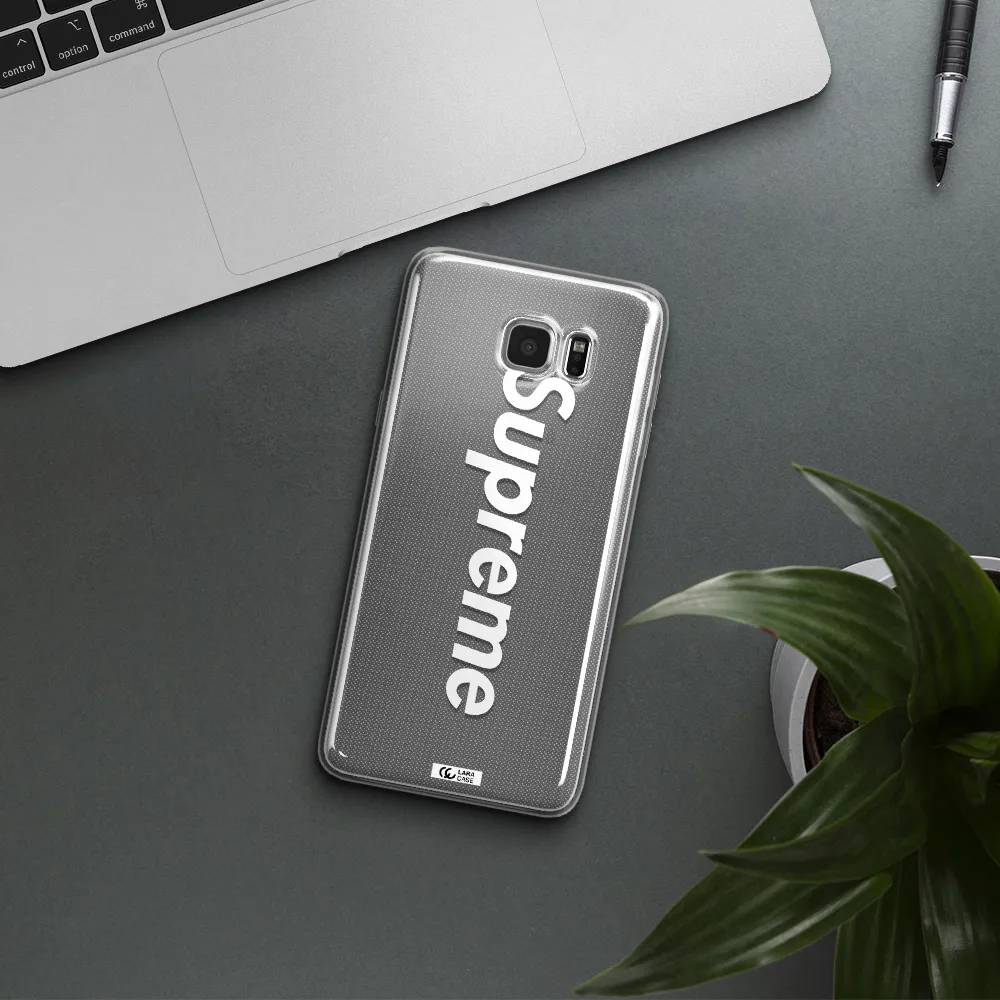 Supreme Vertical Samsung Note 5 Clear TPU Case