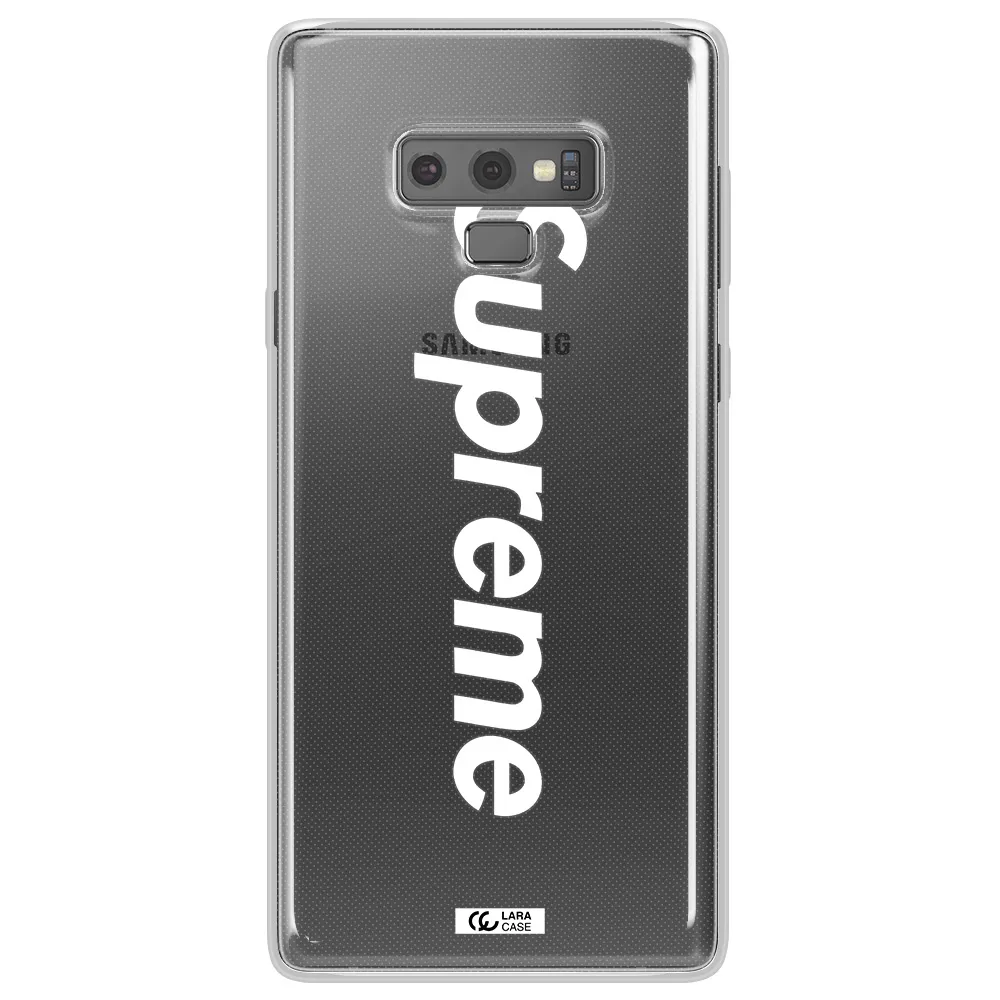 Supreme Vertical Samsung Note 9 Clear TPU Case