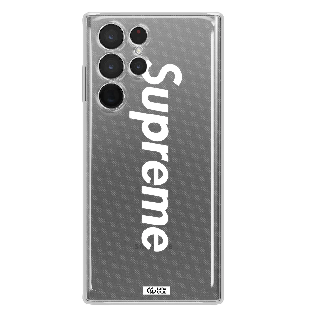 Supreme Vertical Samsung S 22 Ultra Clear TPU Case