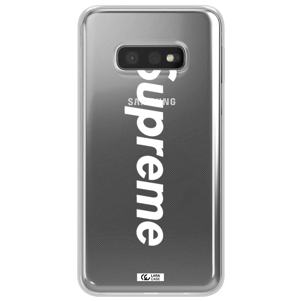 Supreme Vertical Samsung S10e Clear TPU Case