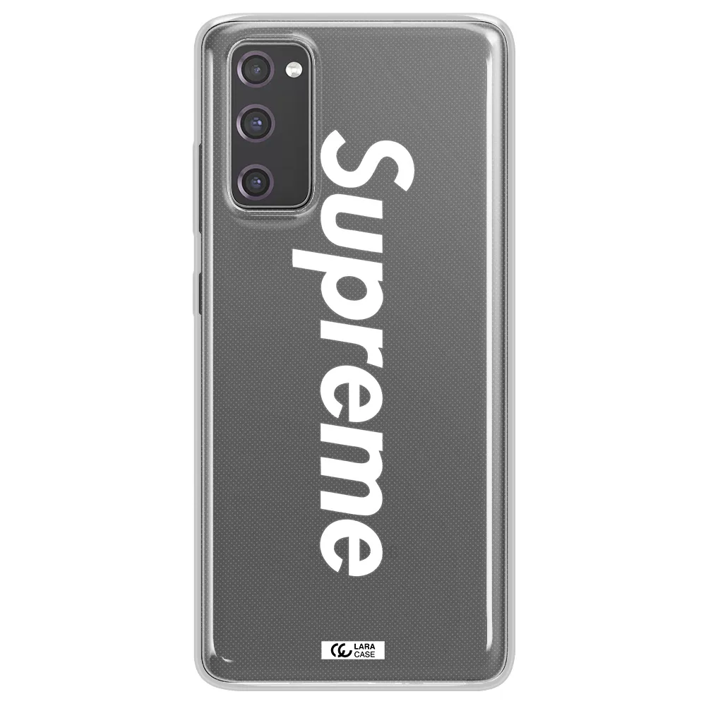 Supreme Vertical Samsung S20 Fe Clear TPU Case
