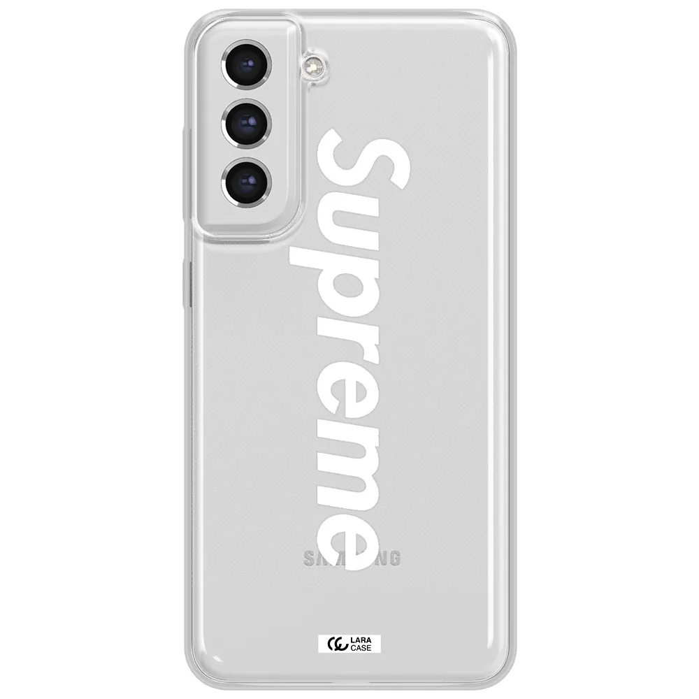 Supreme Vertical Samsung S21 Fe Clear Tpu Case