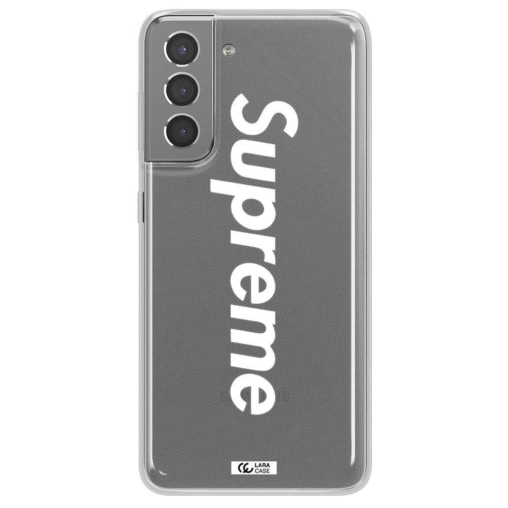 Supreme Vertical Samsung S21 Plus Clear TPU Case
