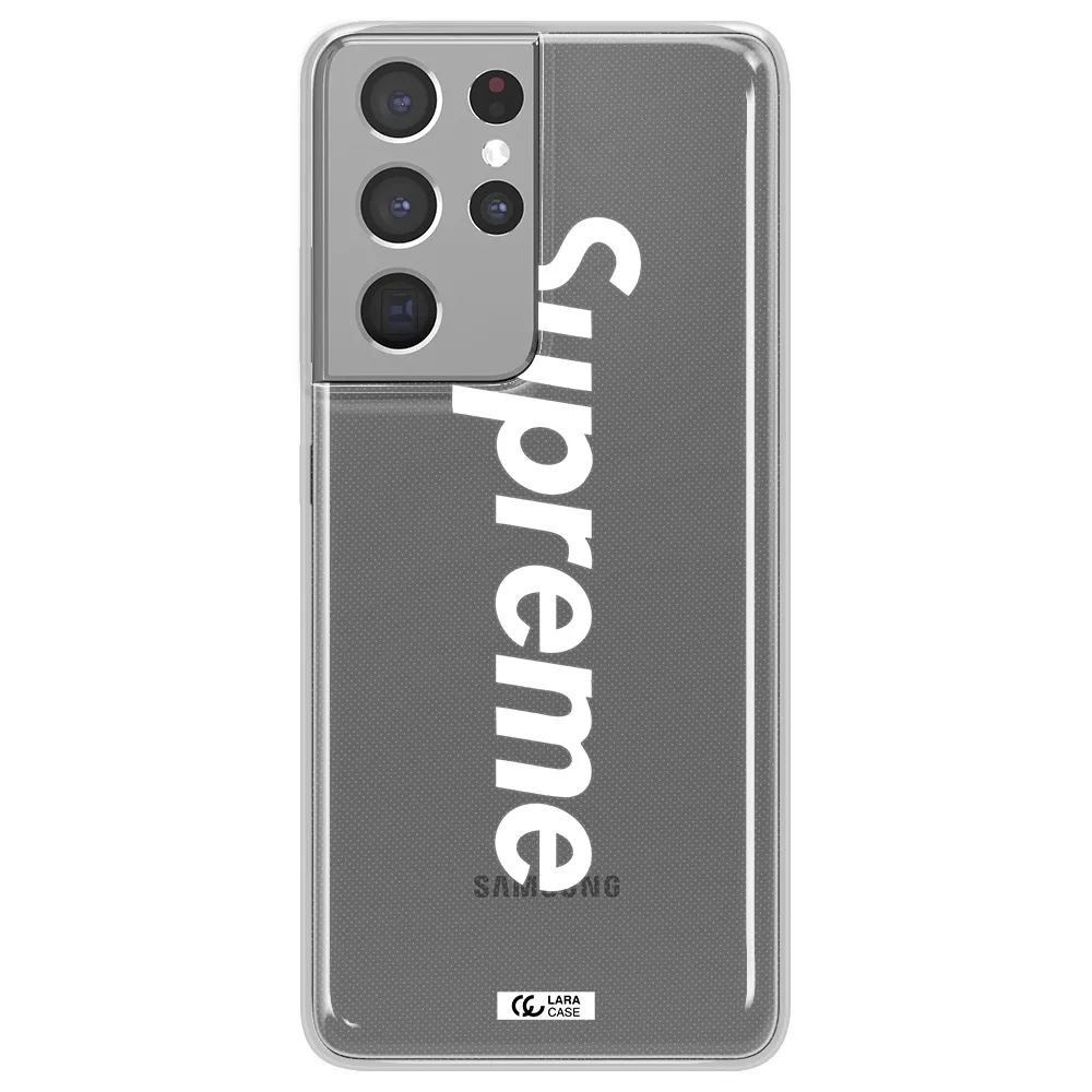 Supreme Vertical Samsung S21 Ultra Clear TPU Case