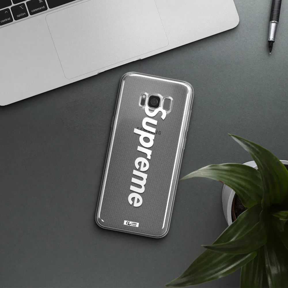 Supreme Vertical Samsung S8 Clear TPU Case