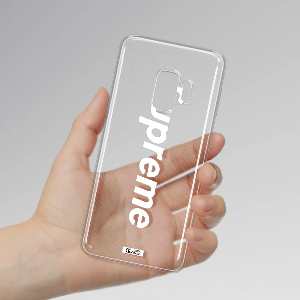 Supreme Vertical Samsung S9 Clear TPU Case