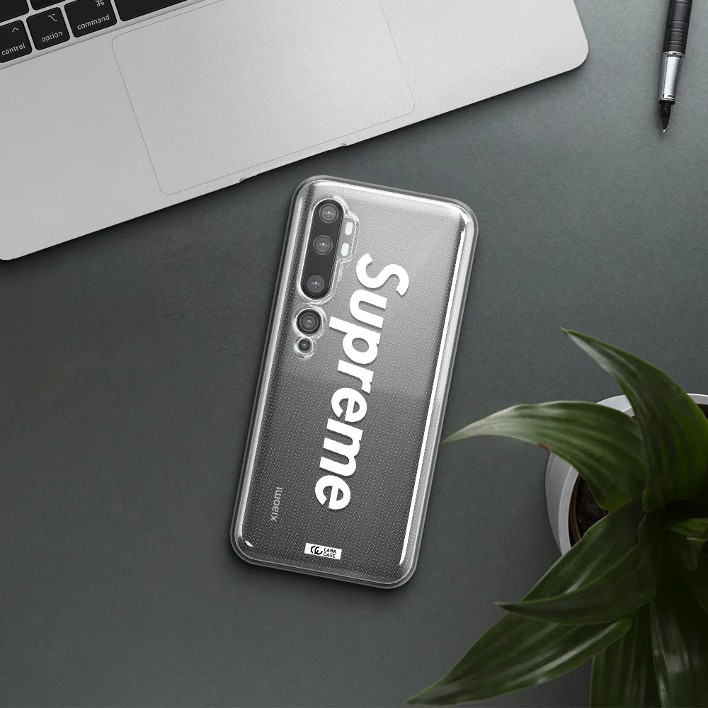 Supreme Vertical Xiaomi Mi Note 10 Clear TPU Case