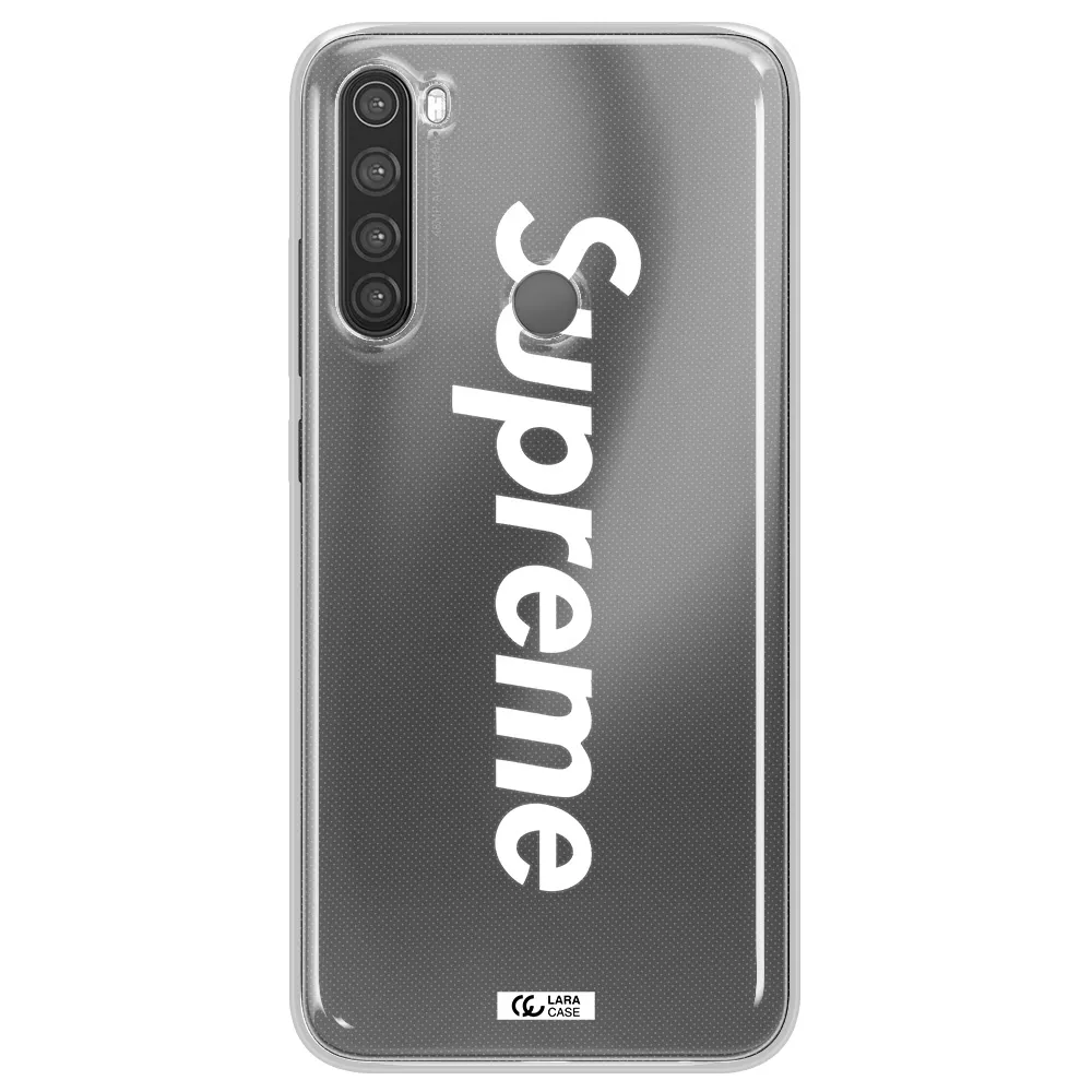 Supreme Vertical Xiaomi Note 8 Clear TPU Case