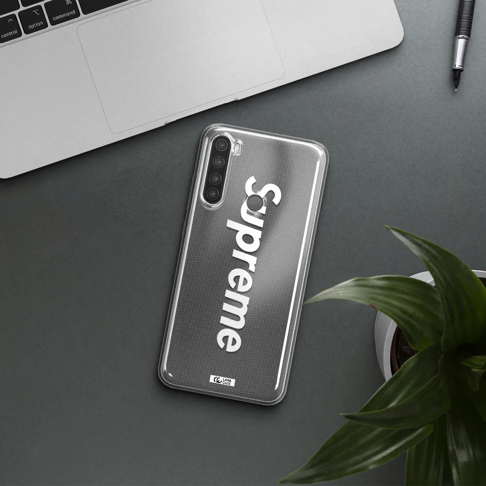 Supreme Vertical Xiaomi Note 8 Clear TPU Case