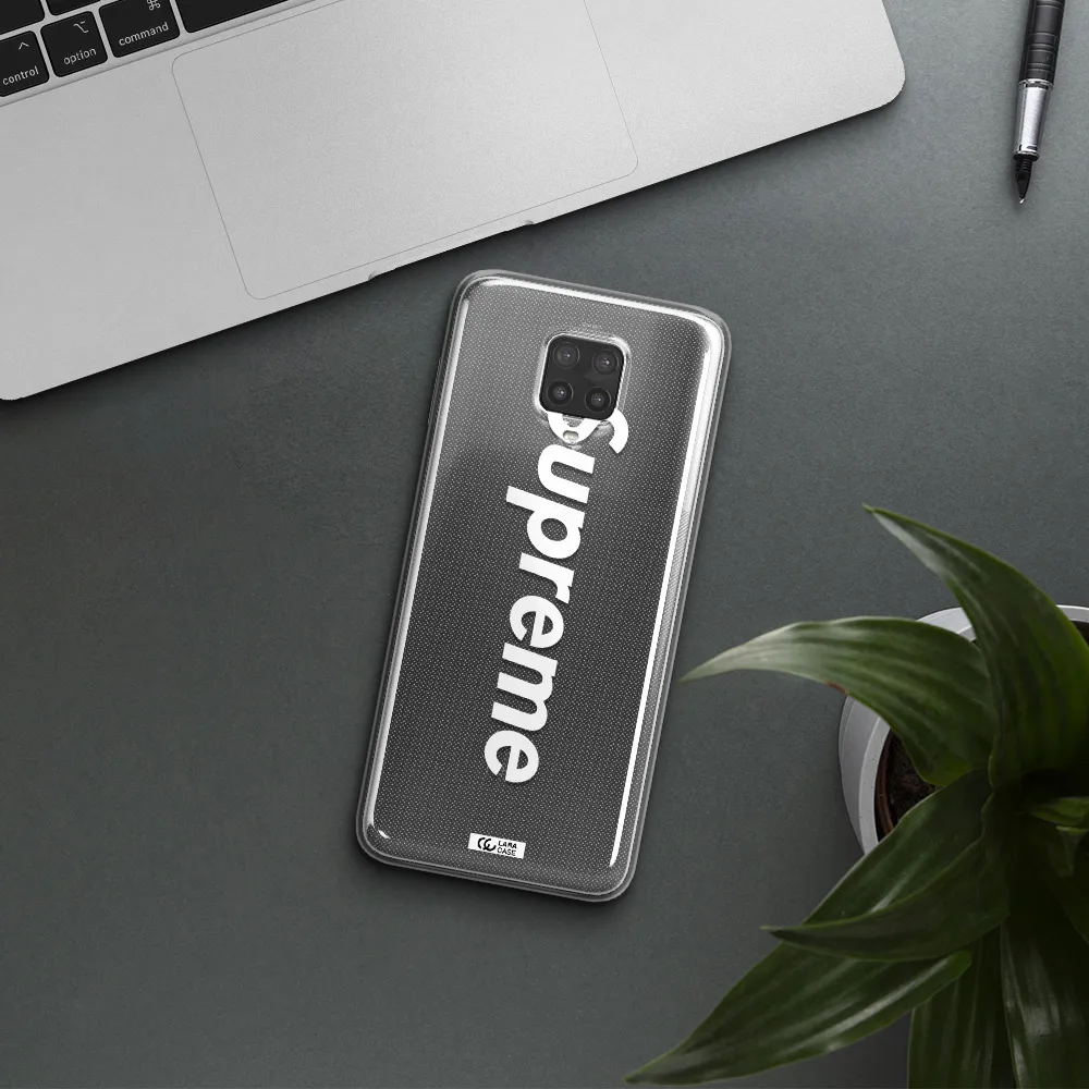 Supreme Vertical Xiaomi Note 9 Pro Clear TPU Case