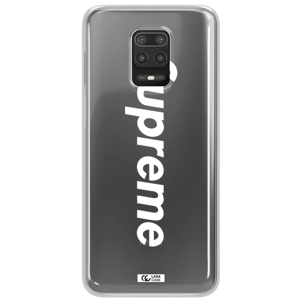 Supreme Vertical Xiaomi Note 9S Clear TPU Case