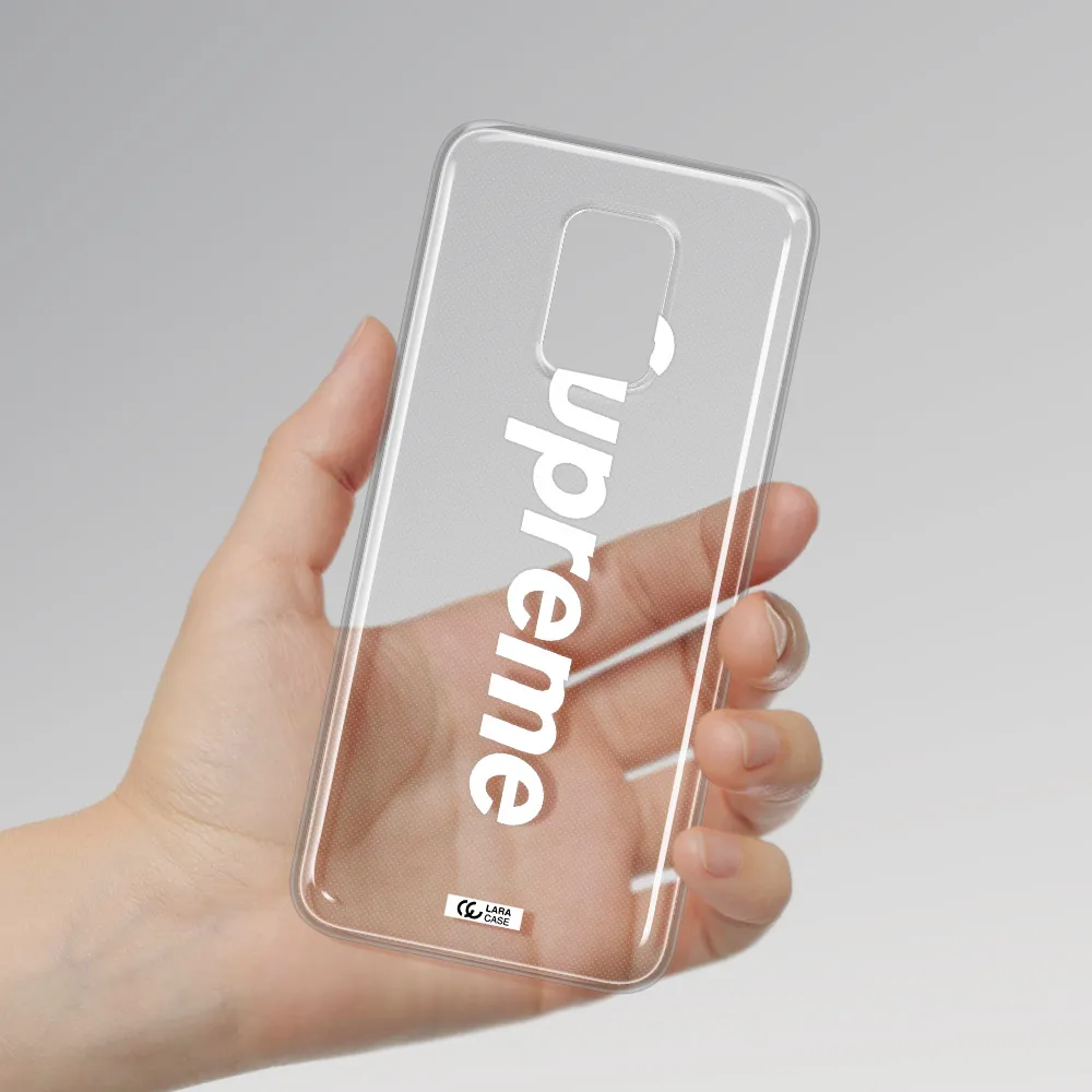 Supreme Vertical Xiaomi Note 9S Clear TPU Case