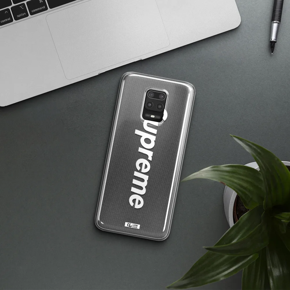 Supreme Vertical Xiaomi Note 9S Clear TPU Case