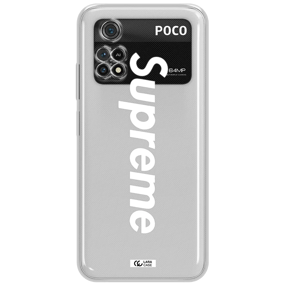 Supreme Vertical Xiaomi Poco M4 Pro 4G Clear Tpu Case
