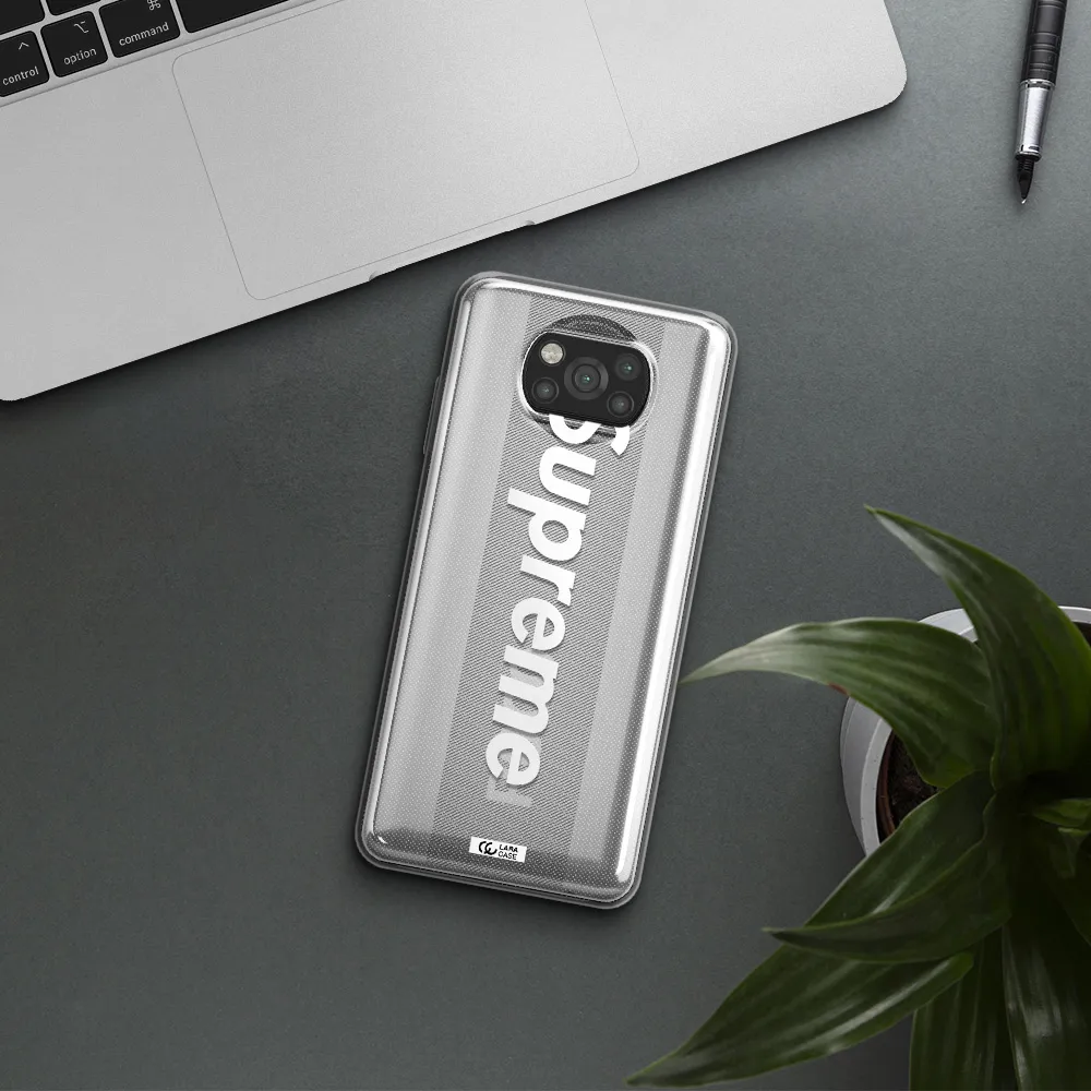 Supreme Vertical Xiaomi Poco X3 Clear TPU Case