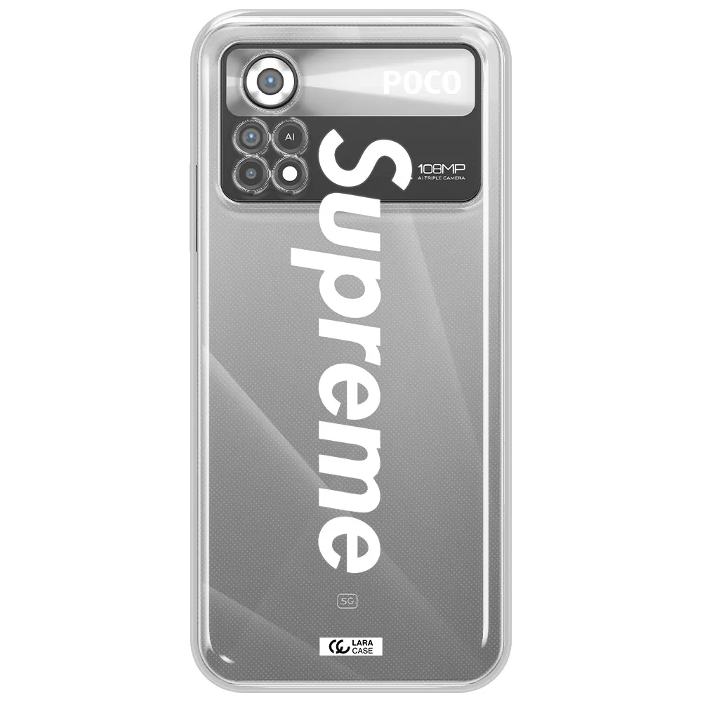 Supreme Vertical Xiaomi Poco X4 Pro Clear TPU Case