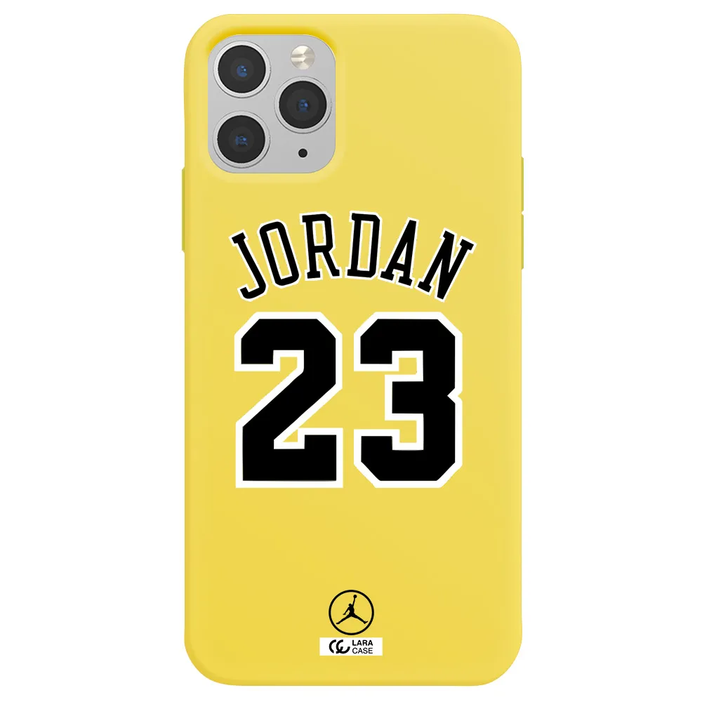 Twenty Three Jordan Apple iPhone 11 pro max Silicone canary yellow Case