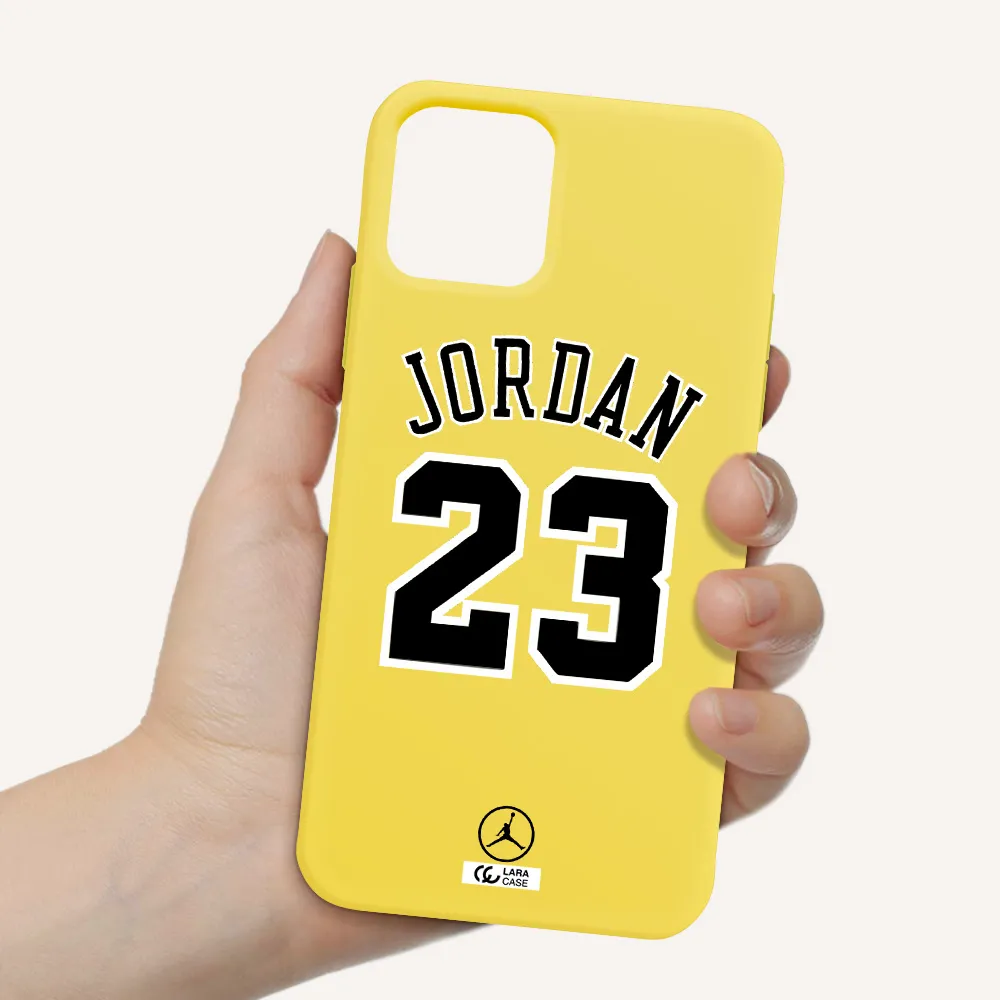 Twenty Three Jordan Apple iPhone 11 pro max Silicone canary yellow Case