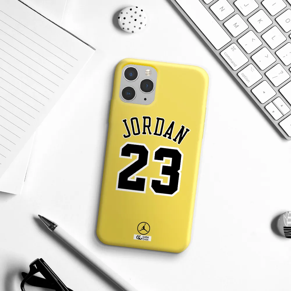 Twenty Three Jordan Apple iPhone 11 pro max Silicone canary yellow Case