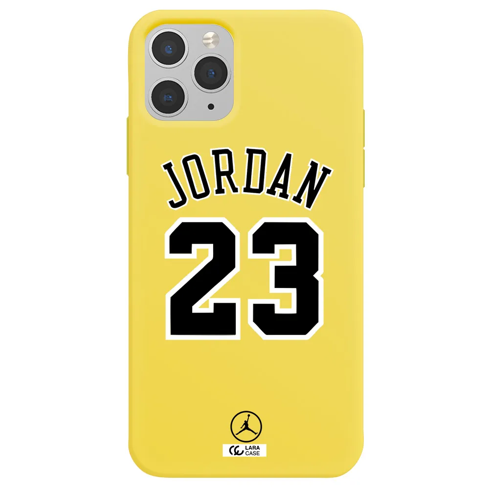 Twenty Three Jordan Apple iPhone 11 pro Silicone canary yellow Case