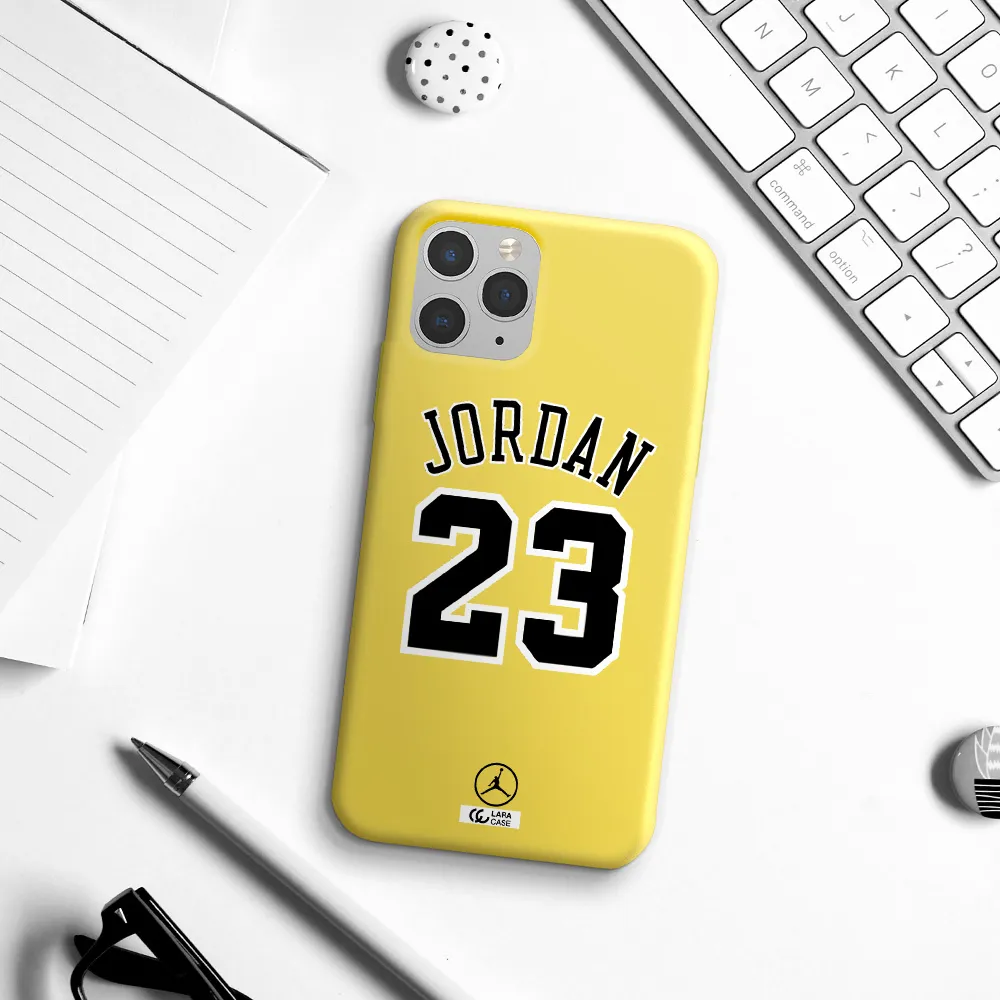 Twenty Three Jordan Apple iPhone 11 pro Silicone canary yellow Case