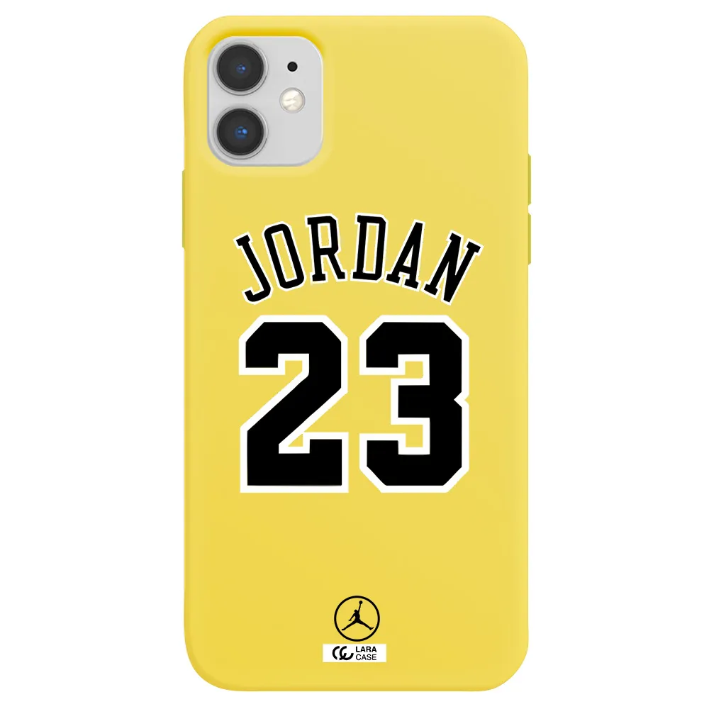 Twenty Three Jordan Apple iPhone 11 Silicone canary yellow Case