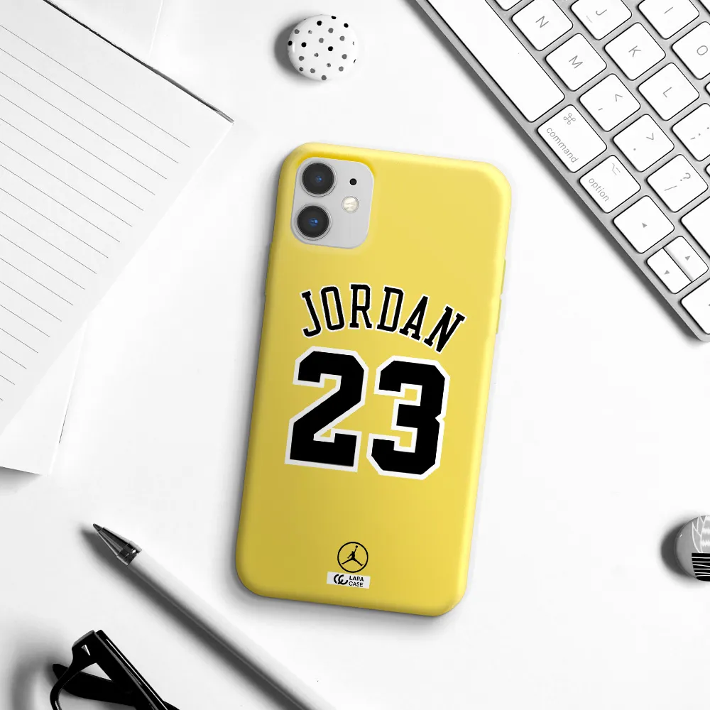Twenty Three Jordan Apple iPhone 11 Silicone canary yellow Case