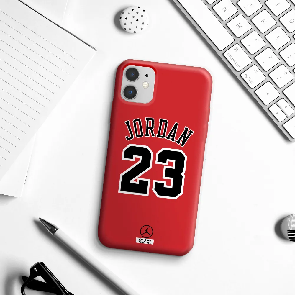 Twenty Three Jordan Apple iPhone 11 Silicone Imperial Red Case