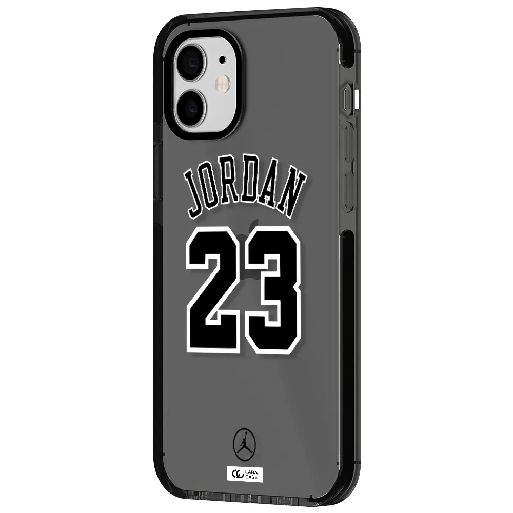 Twenty Three Jordan Apple iPhone 12 impact Smoke Black Case