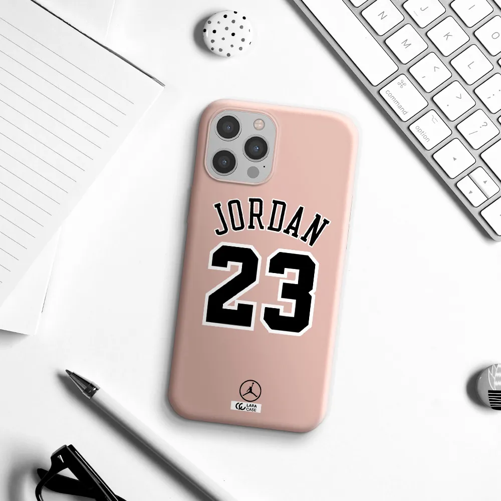 Twenty Three Jordan Apple iPhone 12 pro max Silicone pastel pink Case