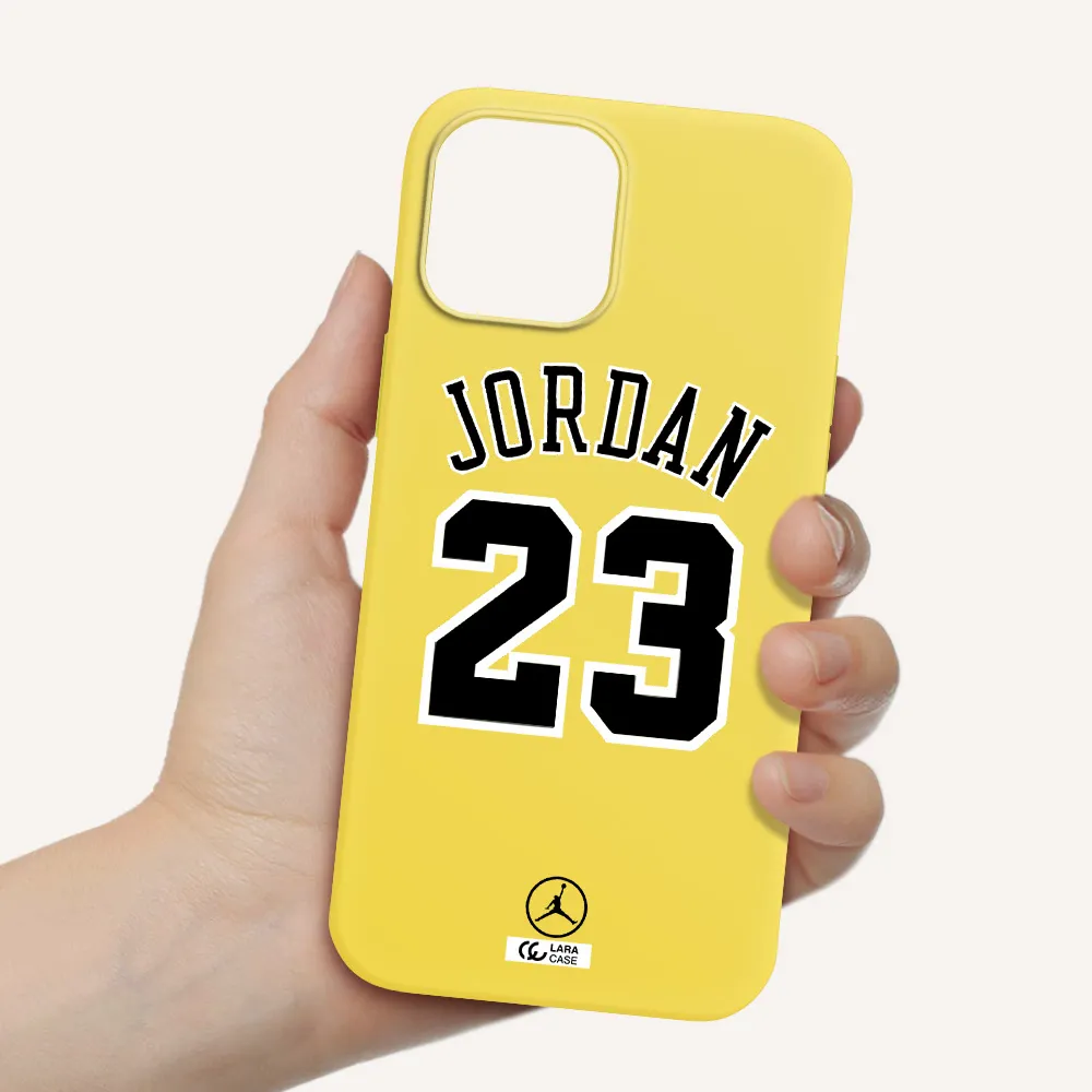 Twenty Three Jordan Apple iPhone 12 pro Silicone canary yellow Case