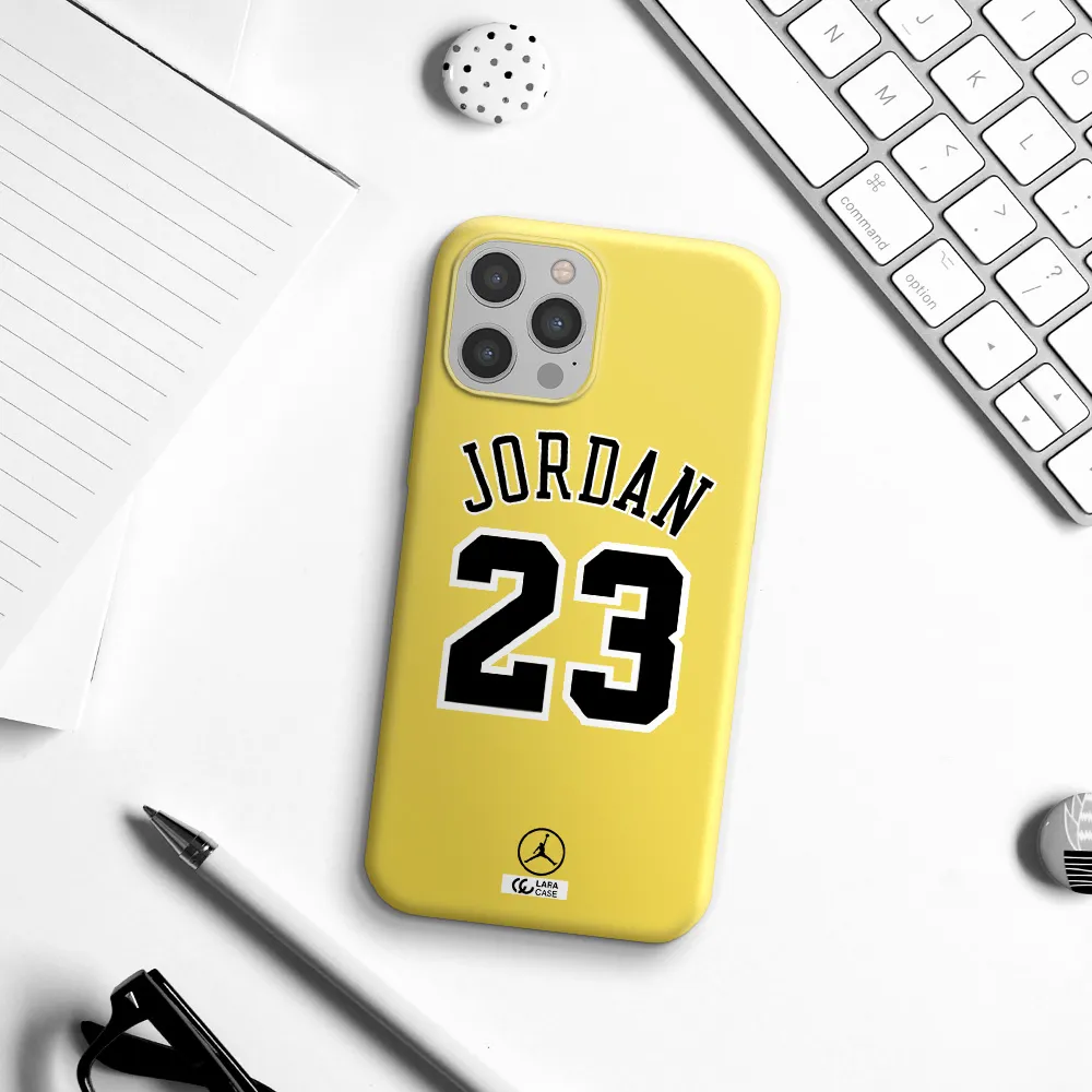 Twenty Three Jordan Apple iPhone 12 pro Silicone canary yellow Case