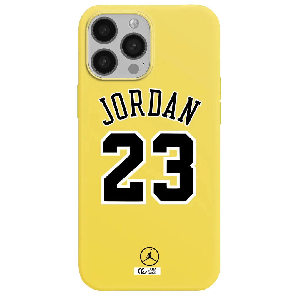 Twenty Three Jordan Apple iPhone 13 Pro Max Silicone canary yellow Case