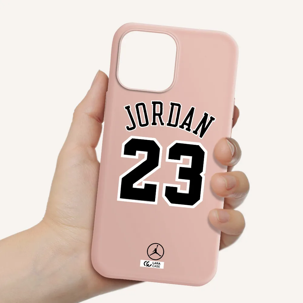 Twenty Three Jordan Apple iPhone 13 Pro Max Silicone pastel pink Case