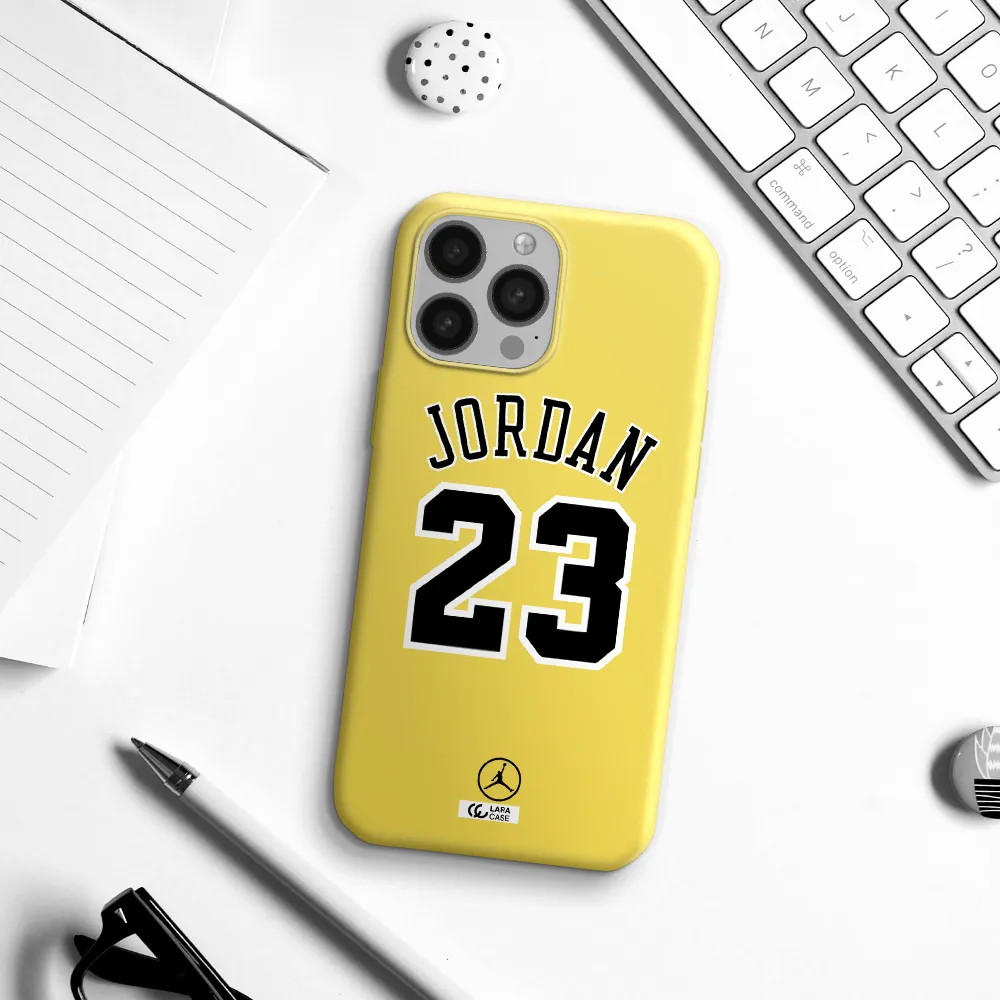 Twenty Three Jordan Apple iPhone 13 Pro Silicone canary yellow Case
