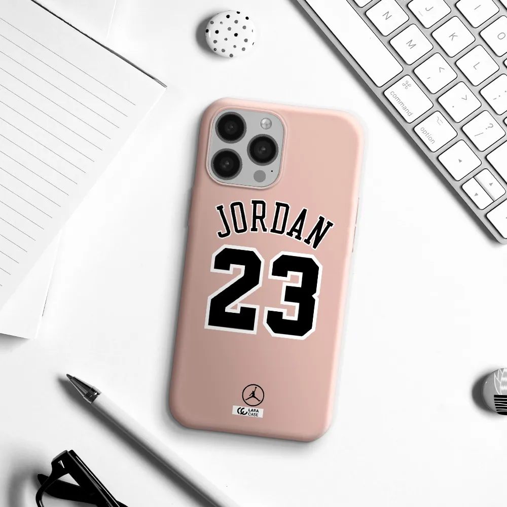 Twenty Three Jordan Apple iPhone 13 Pro Silicone pastel pink Case