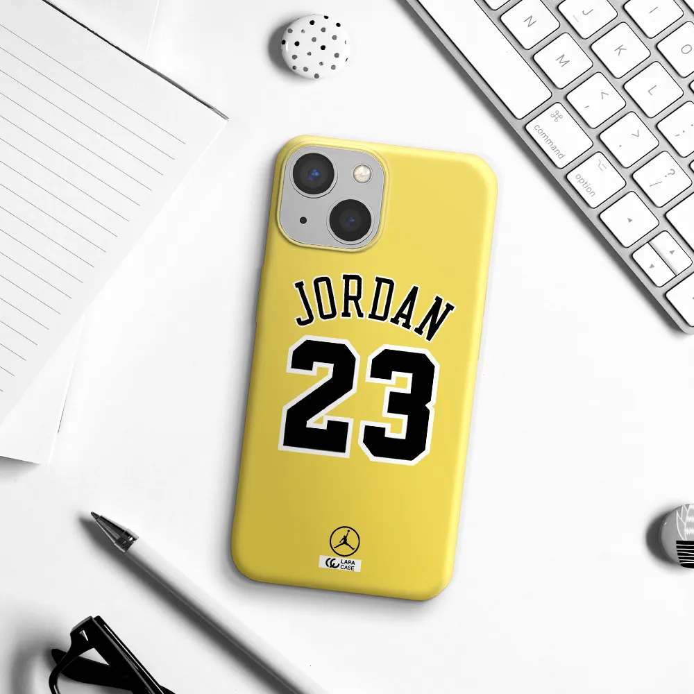 Twenty Three Jordan Apple iPhone 13 Silicone canary yellow Case