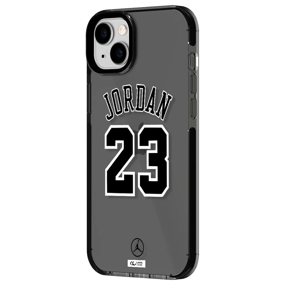 Twenty Three Jordan Apple iPhone 14 plus impact Smoke Black Case